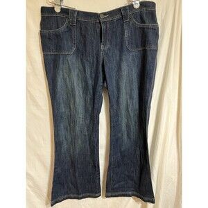 Sonoma mid rise wide leg jeans plus size petite skater trendy biker Y2K Dark R1